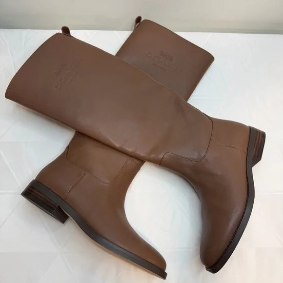 Coach Women's Marlin Horse Riding Boot Brown Size 6 B NWOB - Picture 6 of 10
